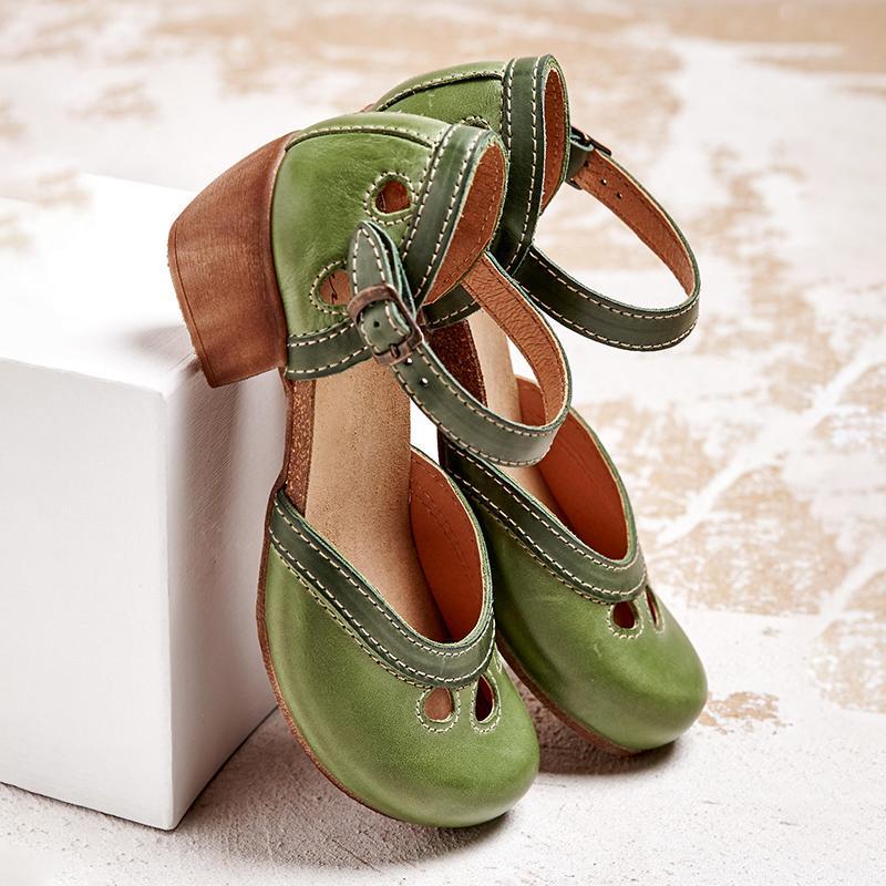 Camryn™ | Orthopedic Low Heel Leather Sandals