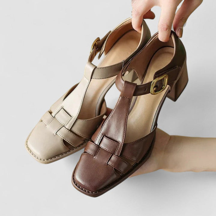 Marguerite™  | Orthopedic T-Strap Block Heels