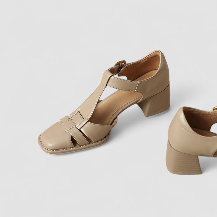 Marguerite™  | Orthopedic T-Strap Block Heels