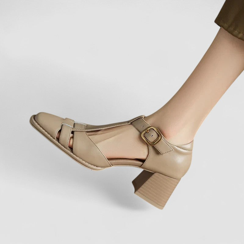 Marguerite™  | Orthopedic T-Strap Block Heels