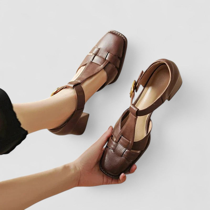 Marguerite™  | Orthopedic T-Strap Block Heels