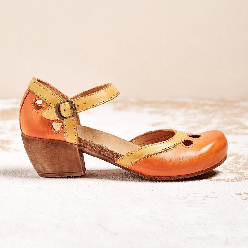 Camryn™ | Orthopedic Low Heel Leather Sandals