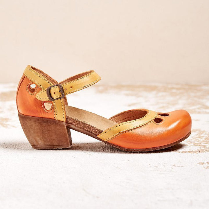 Camryn™ | Orthopedic Low Heel Leather Sandals