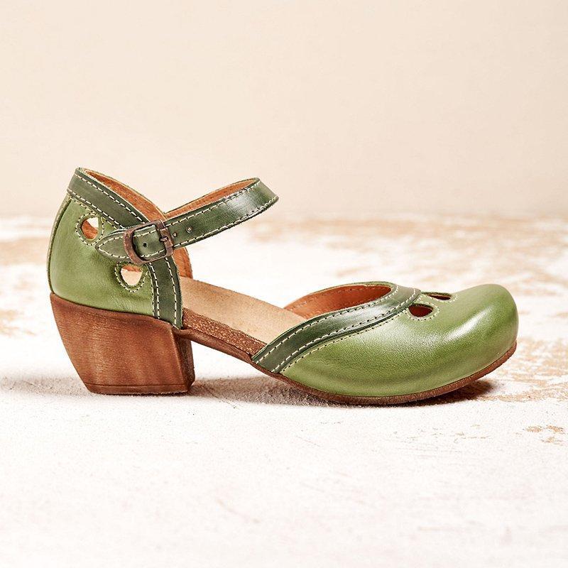 Camryn™ | Orthopedic Low Heel Leather Sandals