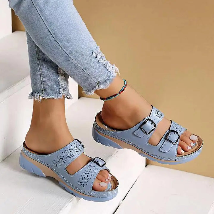 Alyssa™ | Orthopedic Closed-Toe Wedge Sandals
