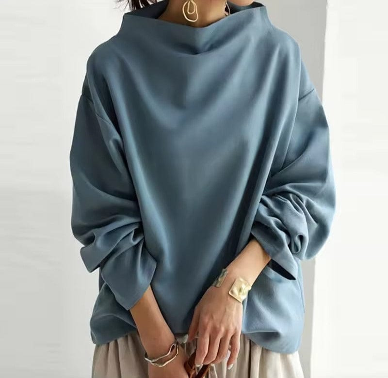 Elly - High-Neck Casual Top