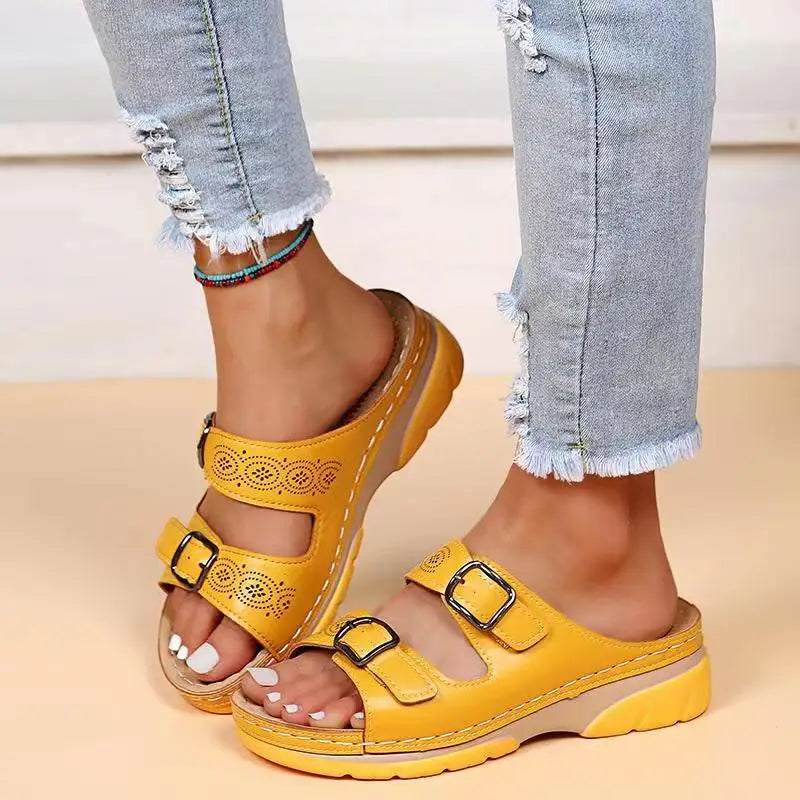 Alyssa™ | Orthopedic Closed-Toe Wedge Sandals