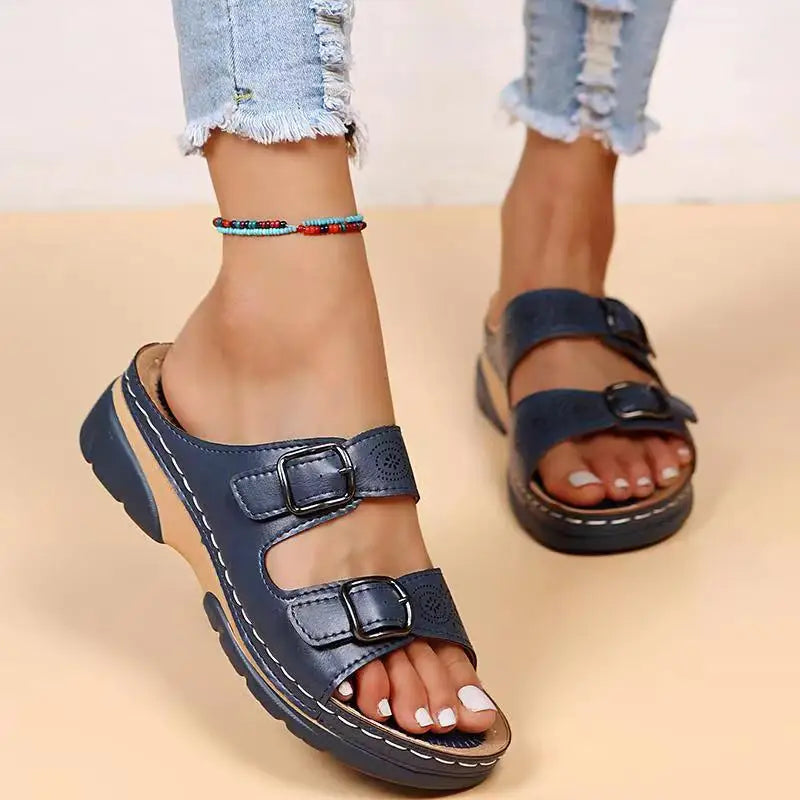 Alyssa™ | Orthopedic Closed-Toe Wedge Sandals