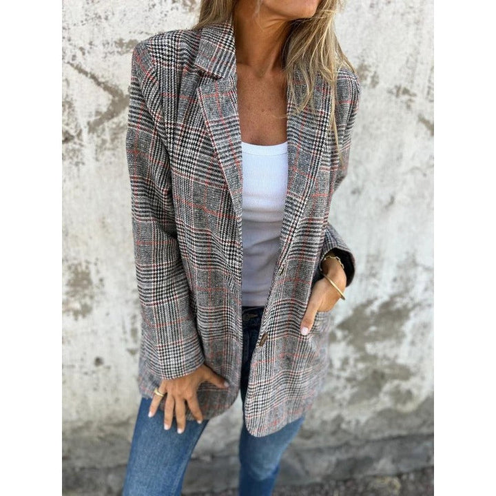 Fleur - Elegant Checkered Coat