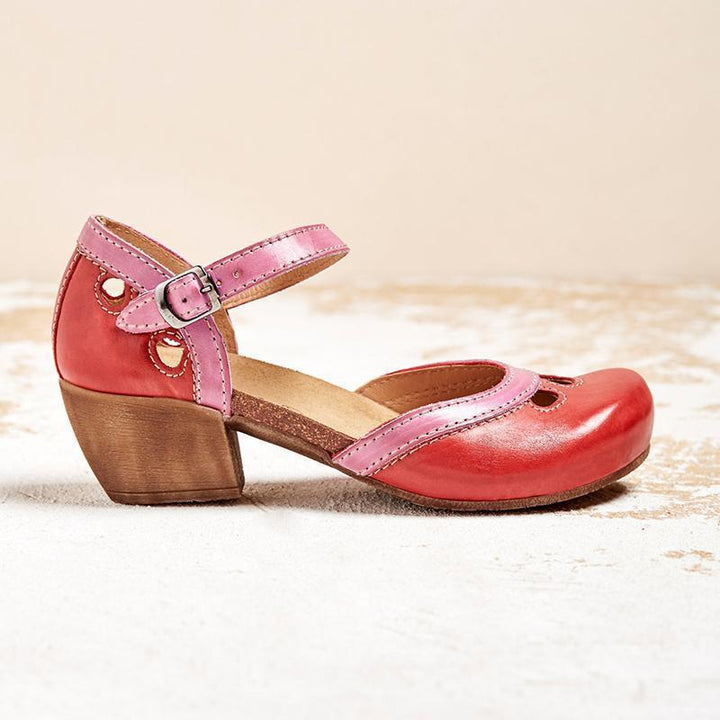 Camryn™ | Orthopedic Low Heel Leather Sandals