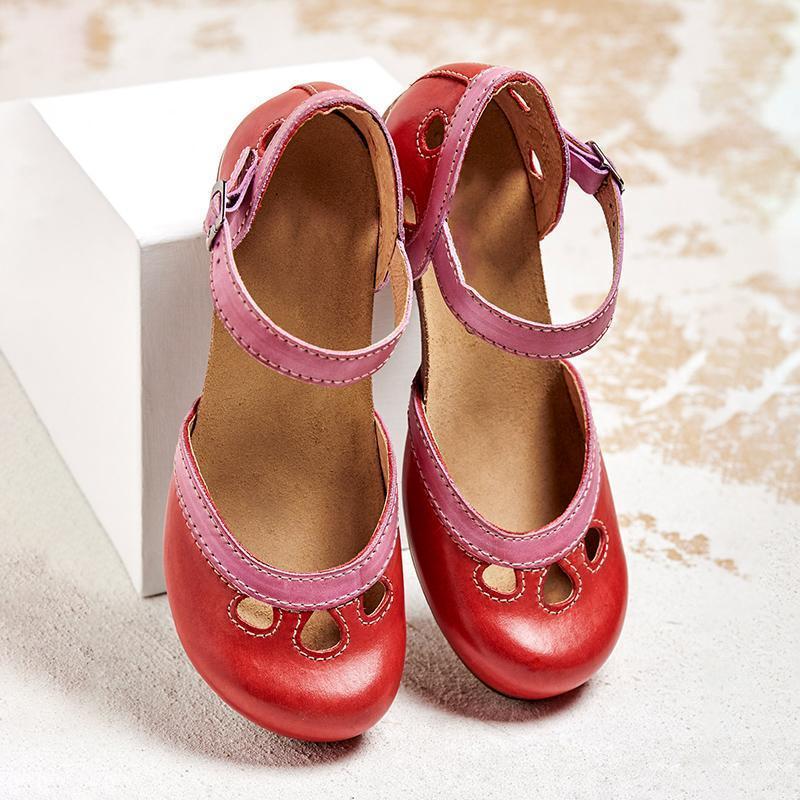 Camryn™ | Orthopedic Low Heel Leather Sandals